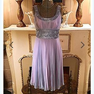 ISO Lilac Blue Silk Beaded Dress